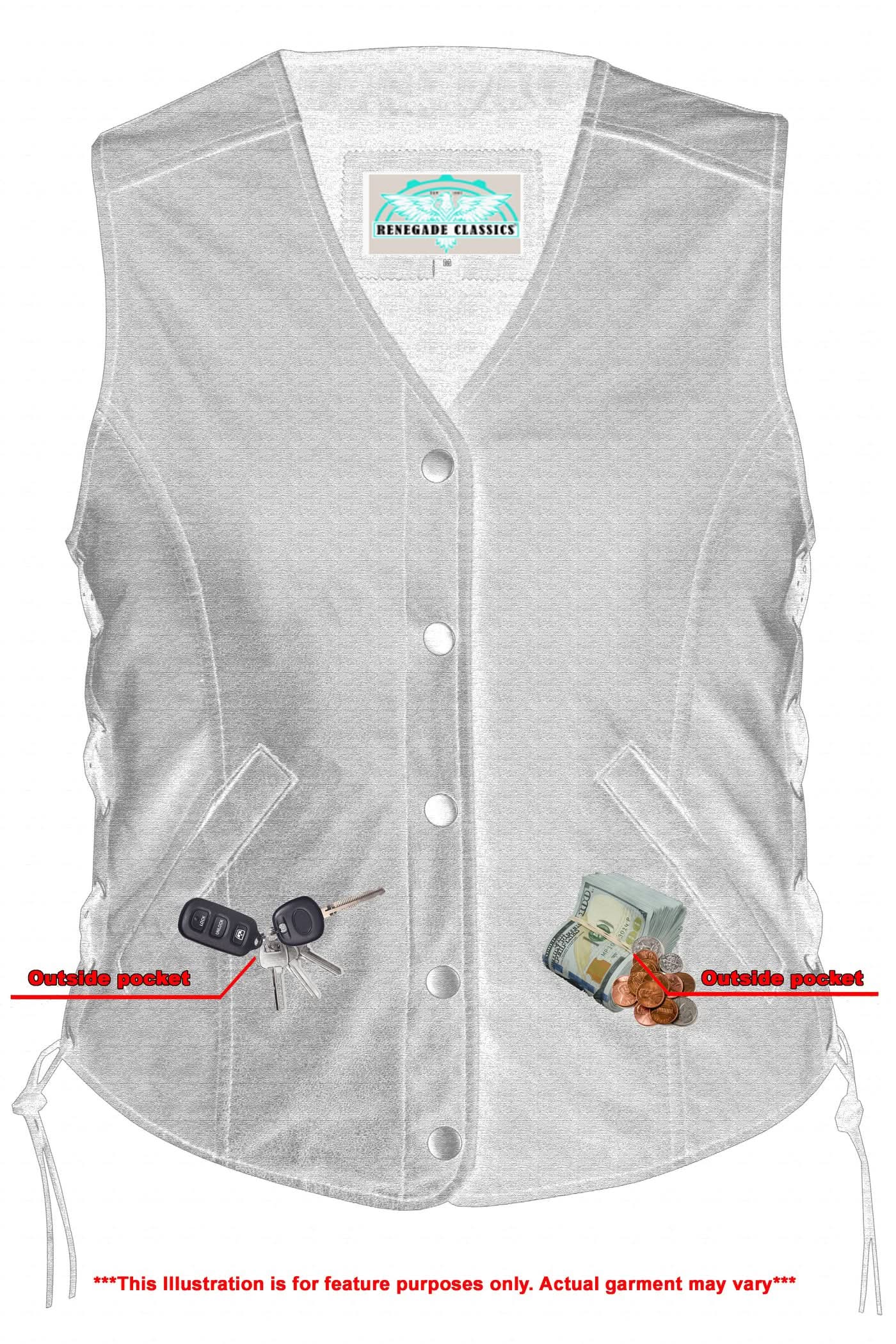 Women's Light Weight Open Neck Vest