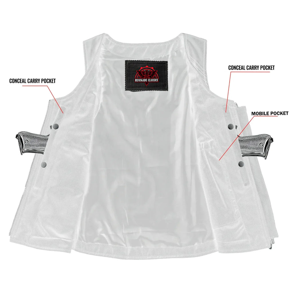 Women's Stylish Open Neck Side Lace Zipper Front Vest