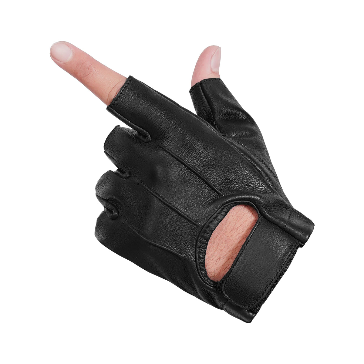 Men's Hardy Deer Skin Fingerless Glove