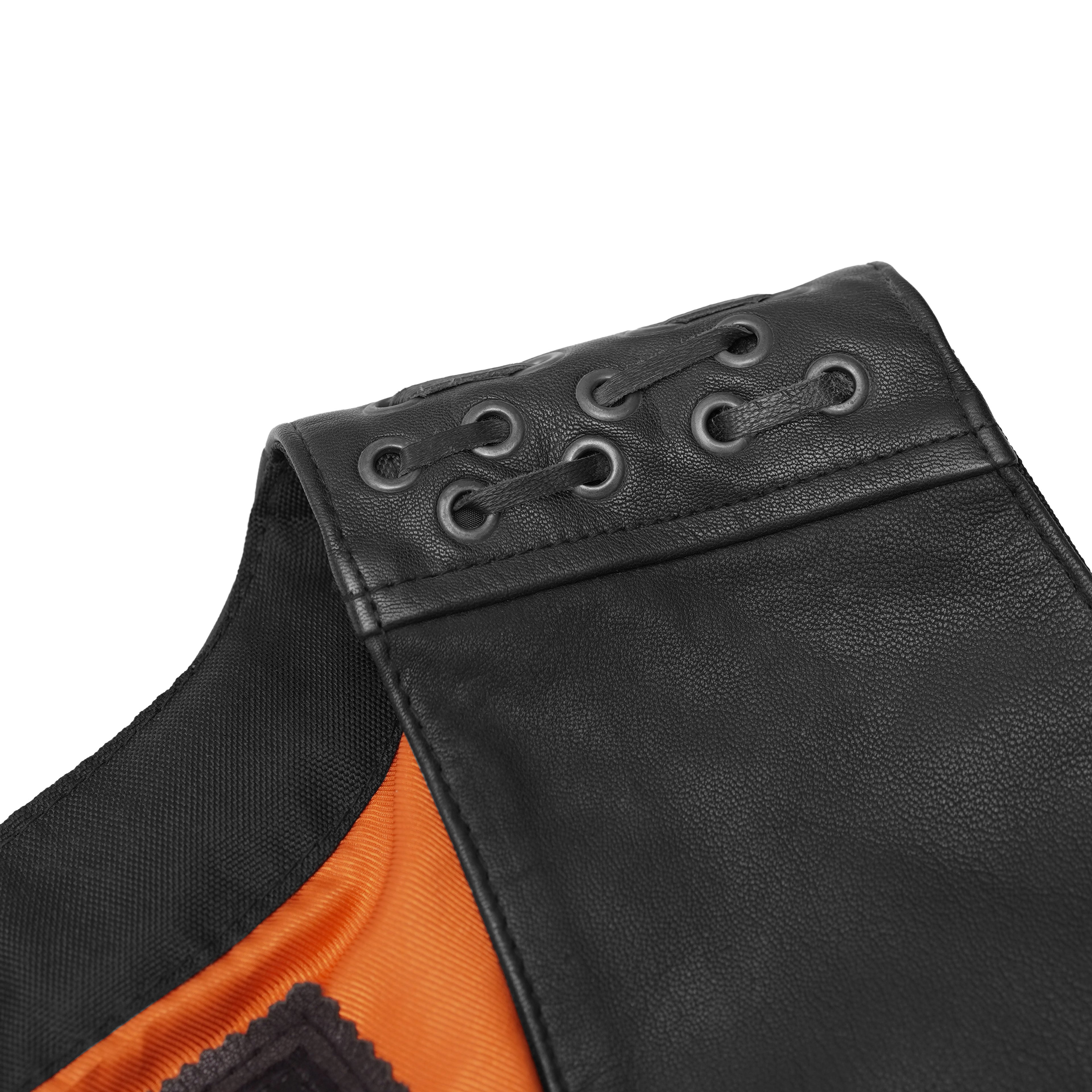 Women's Vest with Grommet and Lacing Accents