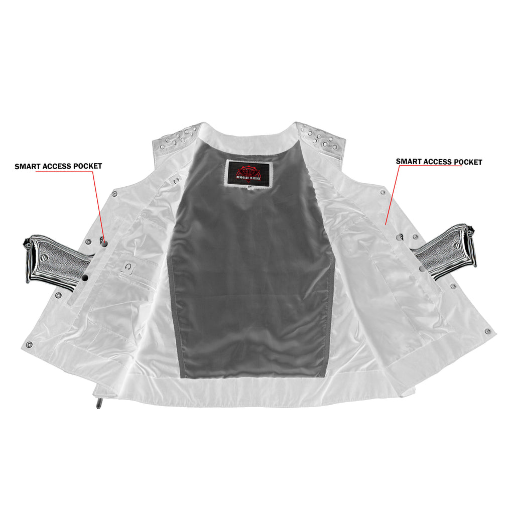 Women's Vest with Grommet and Lacing Accents