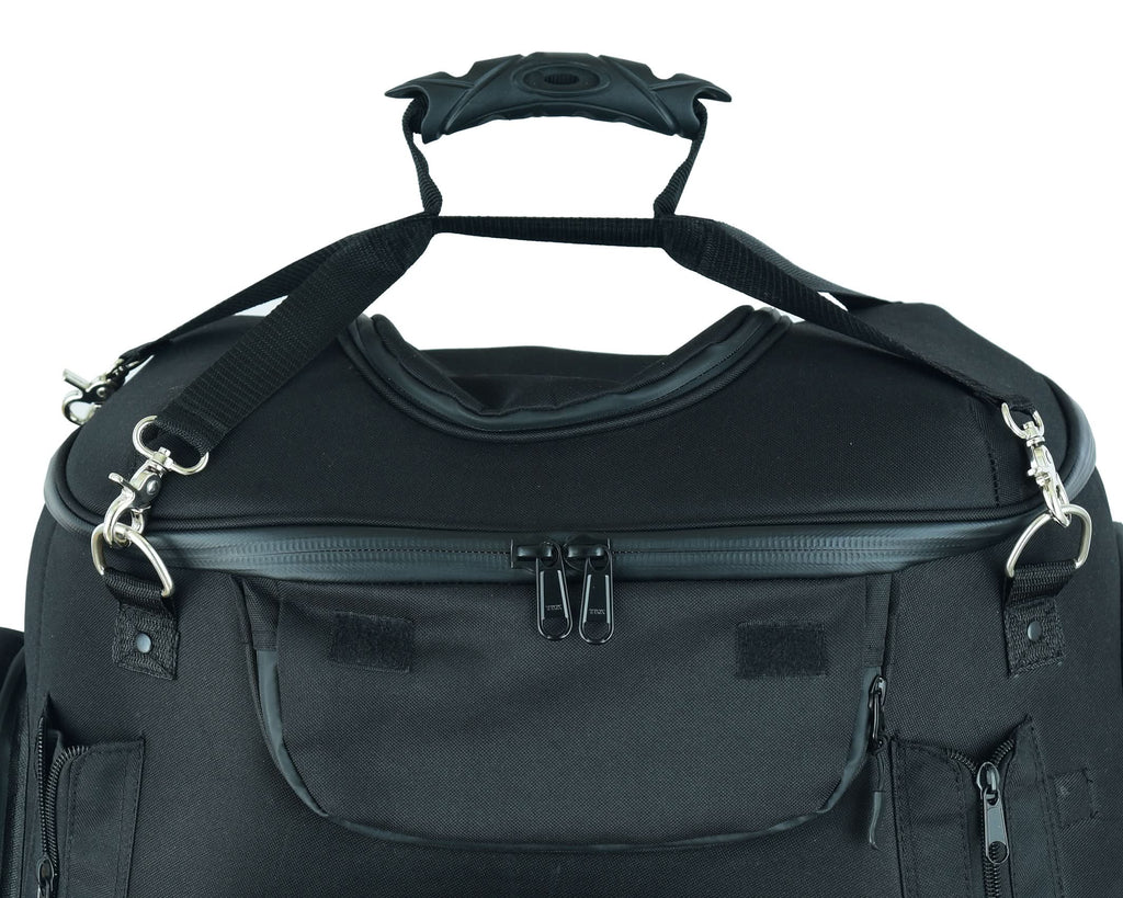 Renegade Classics Black Heavy Duty Textile Motorcycle Pet Carrier Si