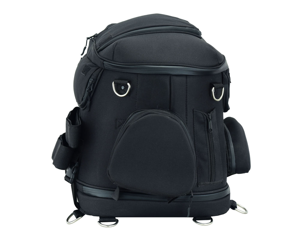 Renegade Classics Black Heavy Duty Textile Motorcycle Pet Carrier Si