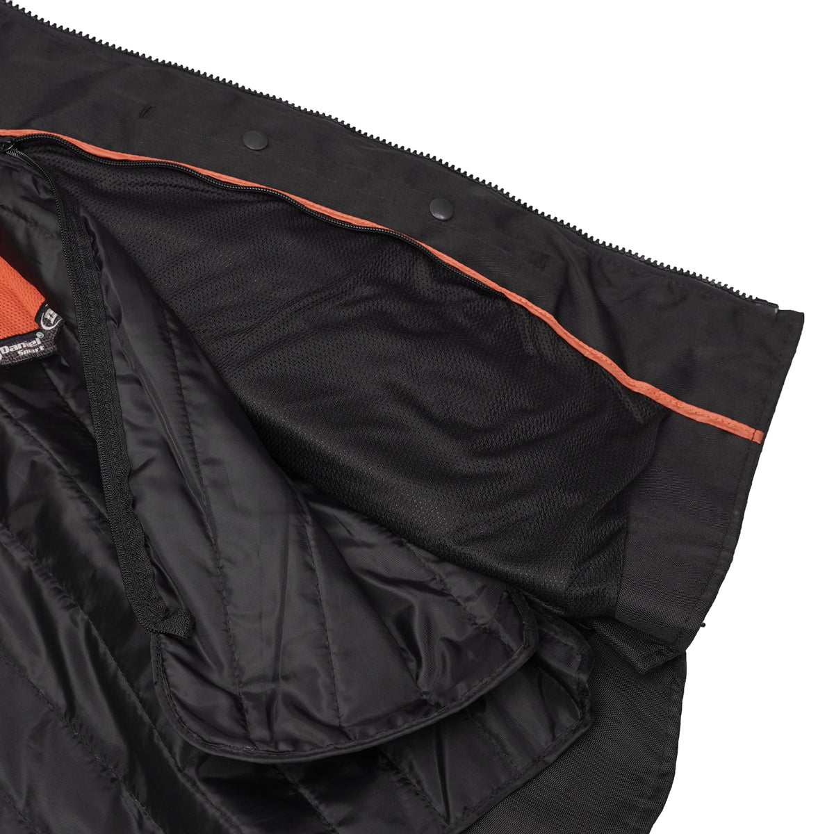 Men's Textile Scooter Style Jacket w/ Reflective Skulls