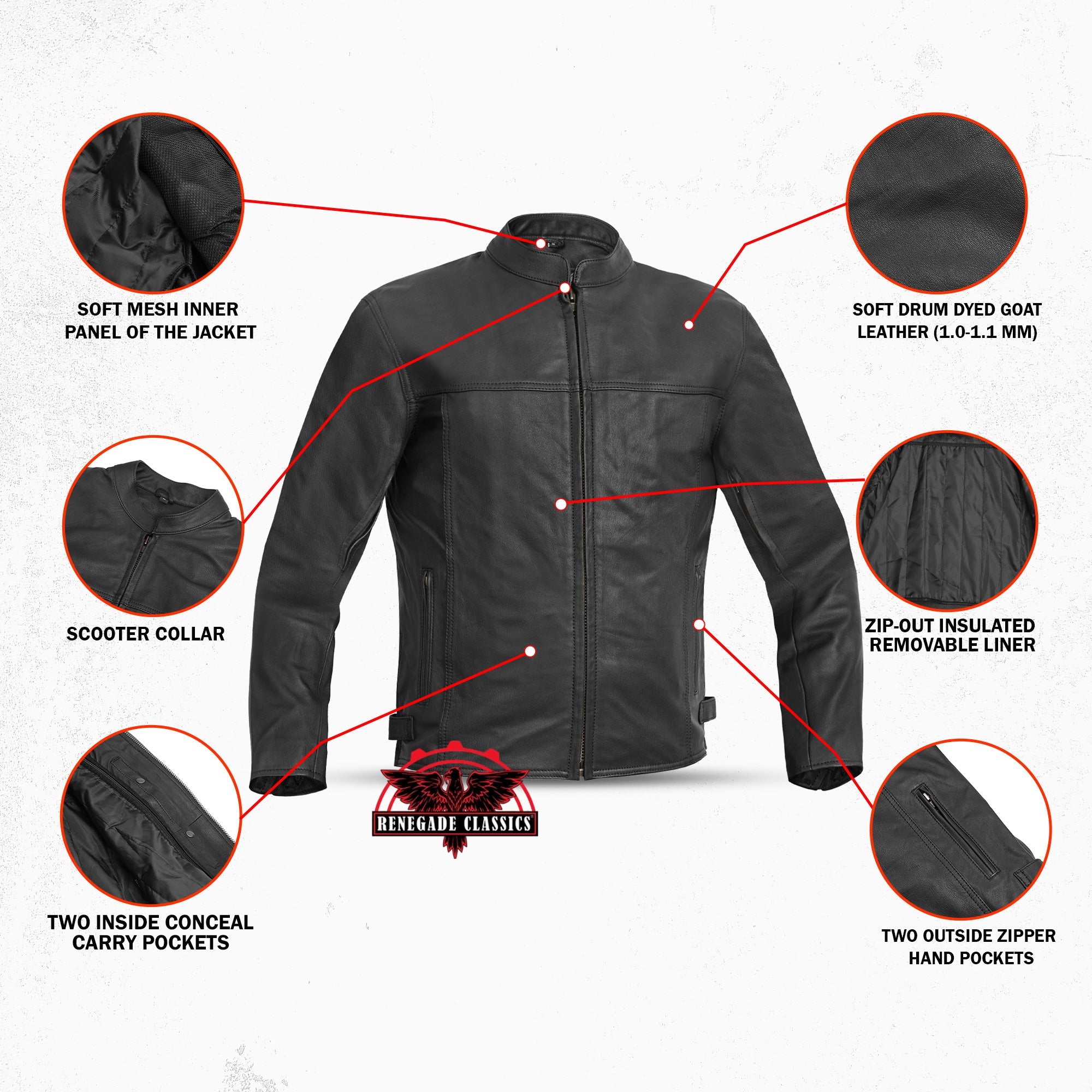 Men's Black Scooter Leather Jacket