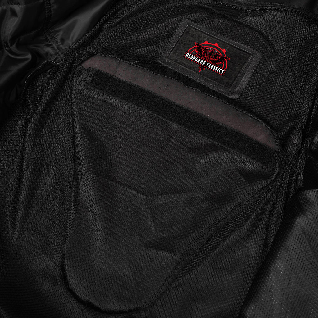 Men's Lightweight Drum Dyed Naked Lambskin Crossover Scooter - Black