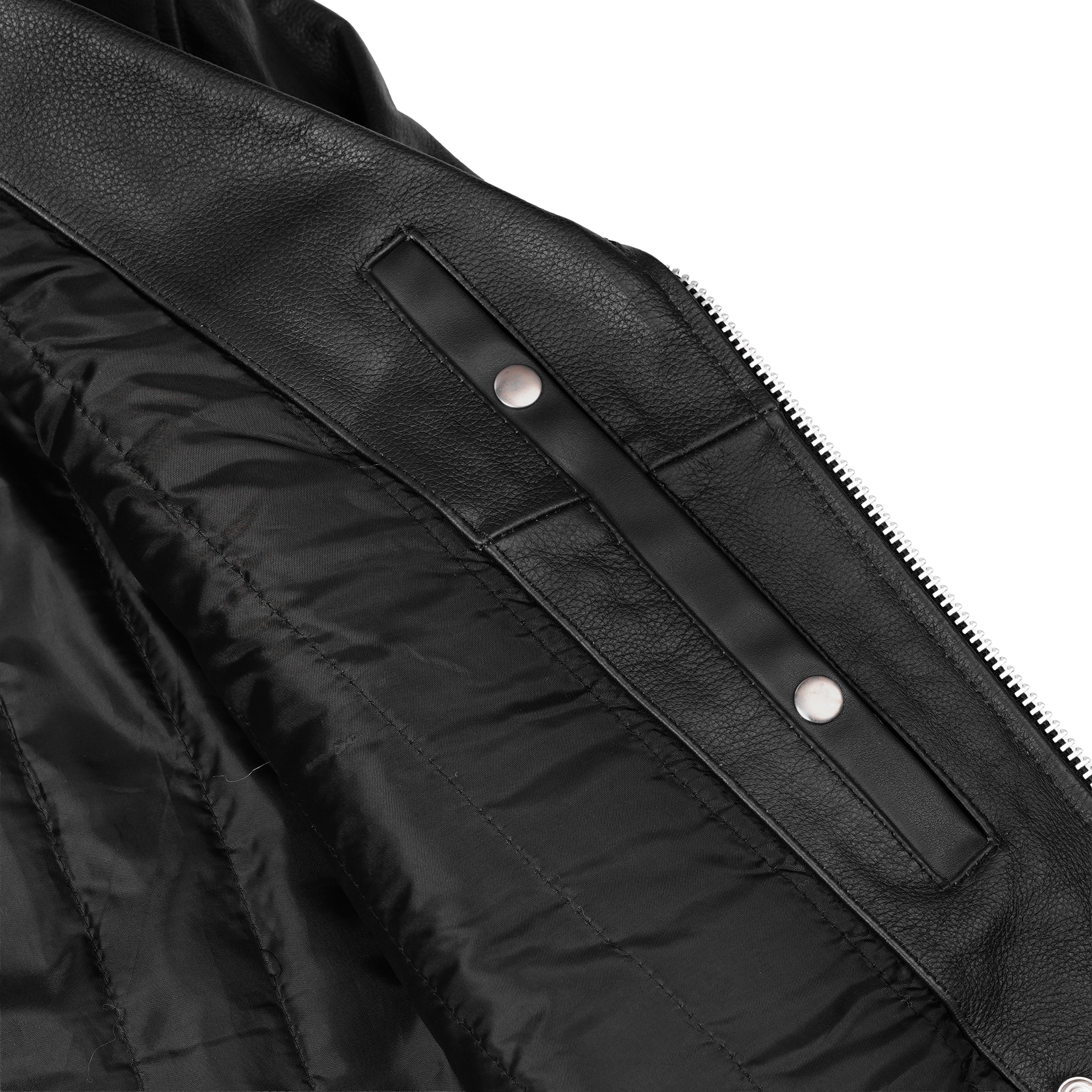 Super Arnold Men's Black Leather Jacket – Retro Design