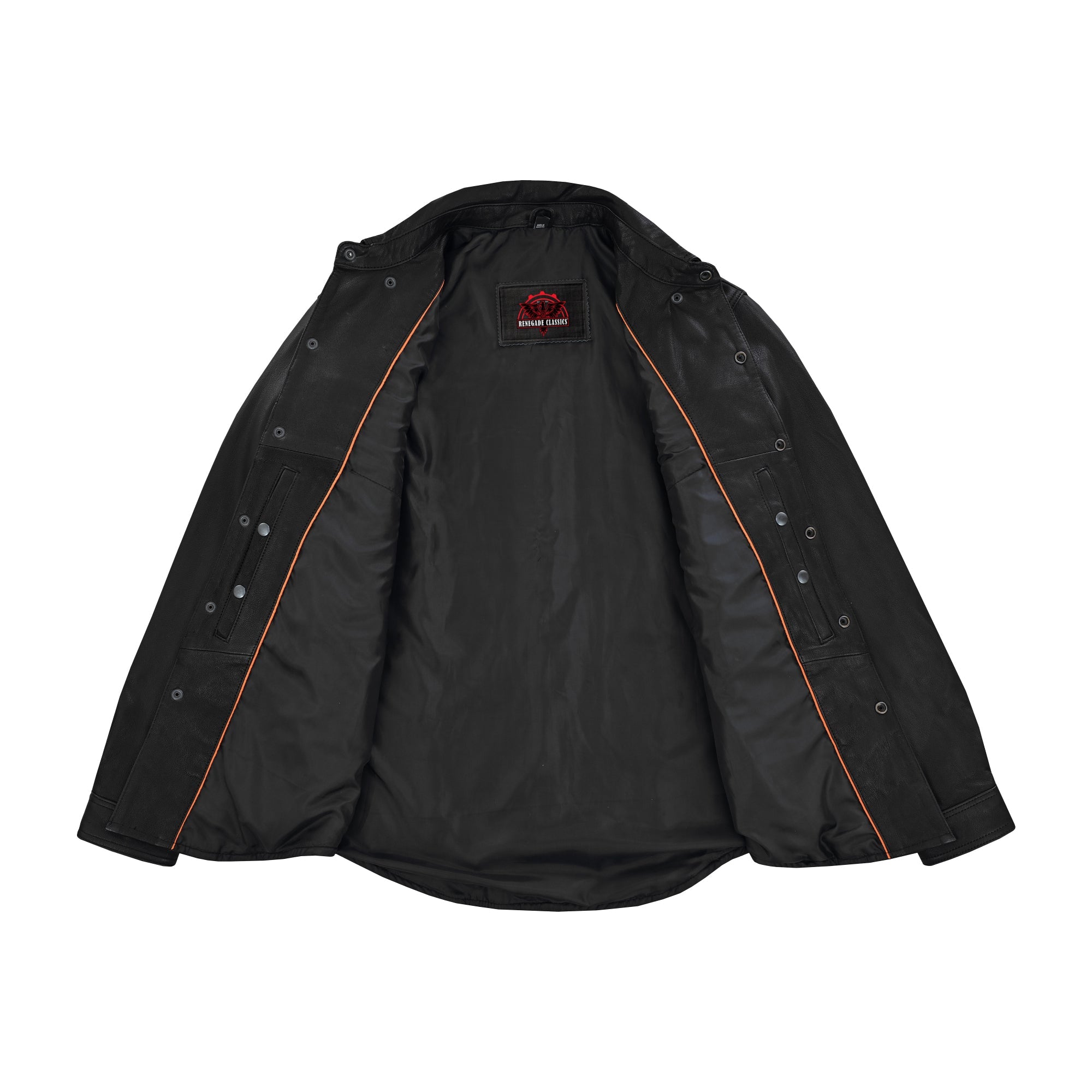 Men's Premium Lightweight Black Leather Shirt
