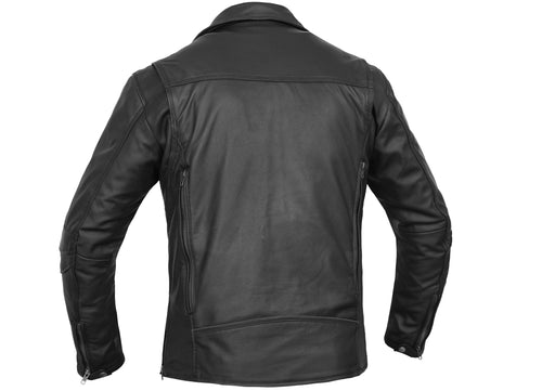Black Speed Men's Motorcycle Leather Jacket  – Smart Access Pocket