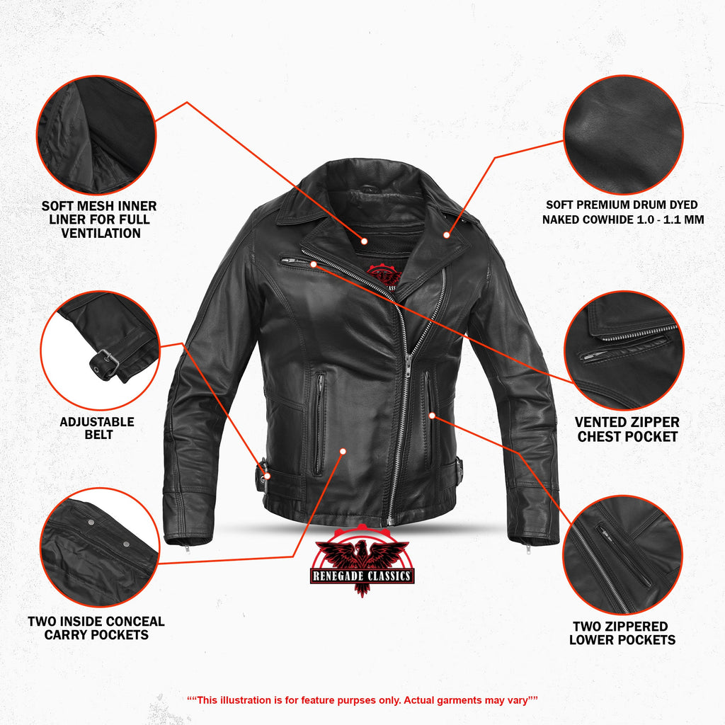 Women's Updated Lightweight Stylish M/C Jacket