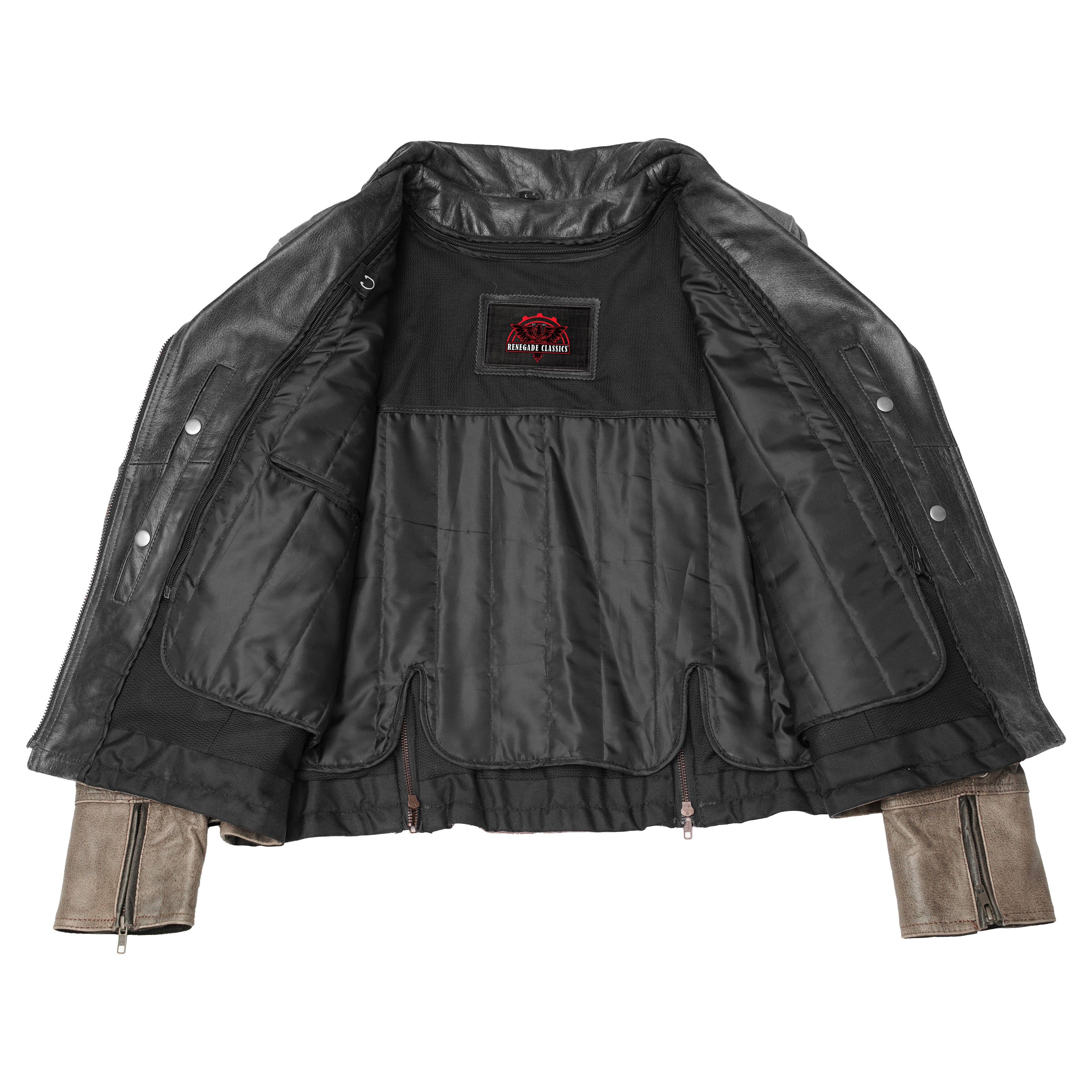 Fusion Flow Women's  Leather Motorcycle Jacket