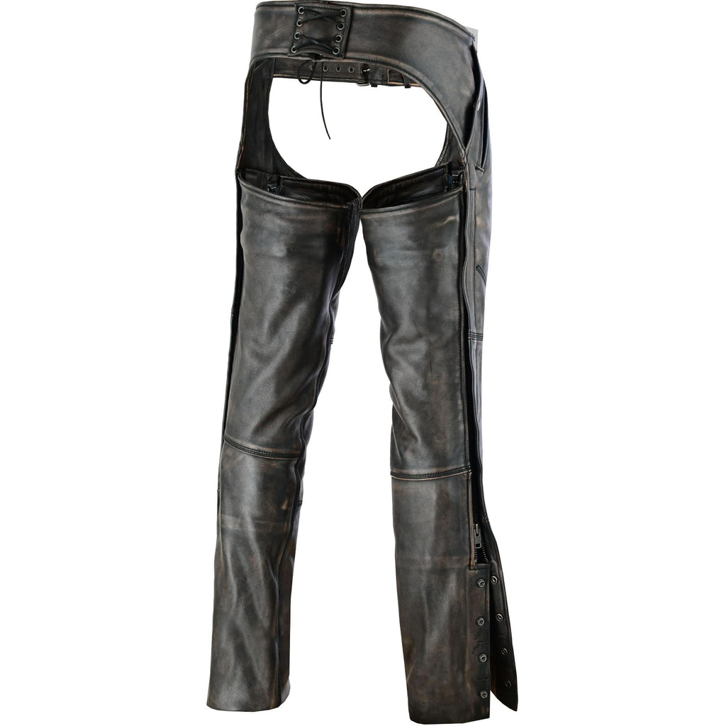Unisex Four Pockets Insulated Chaps with Stretchable Inner Thigh