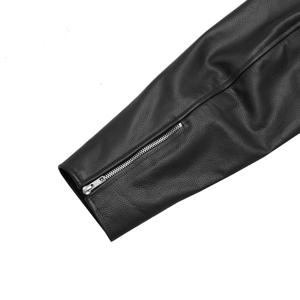 Dawn Rider Men's Premium Black Leather Motorcycle Jacket