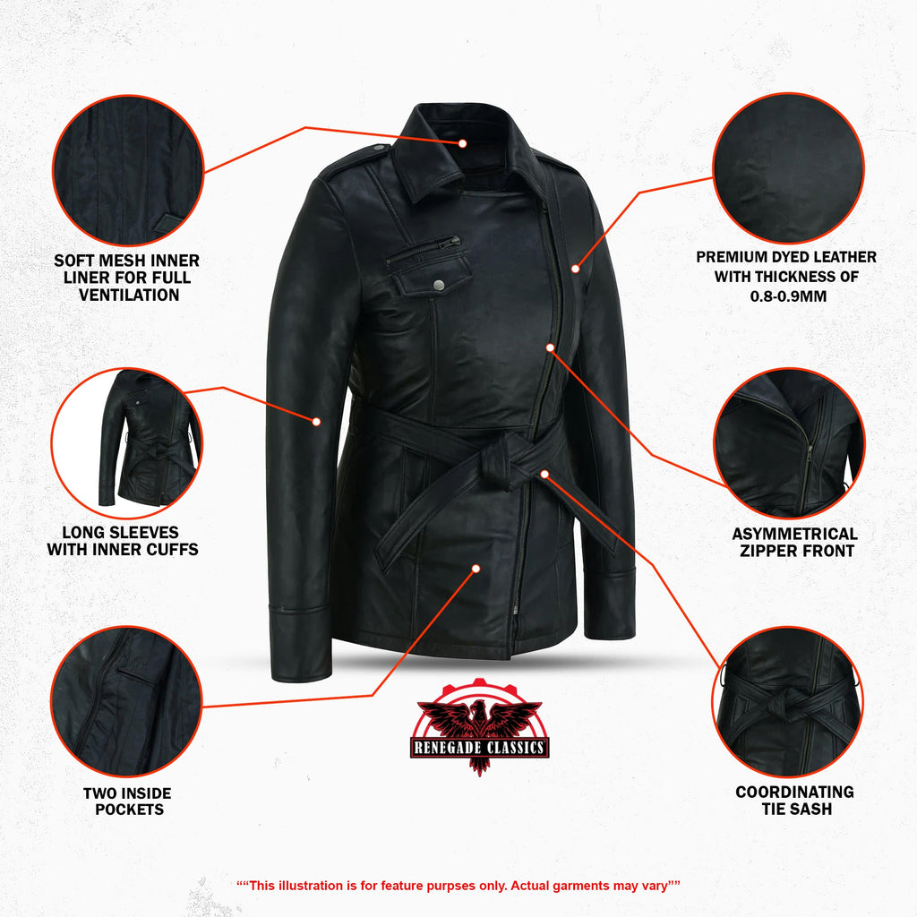 Dark Siren Women's Leather Jacket Black