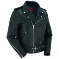 Women's Classic Plain Side Fitted M/C Style Jacket