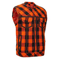 Rogue Inferno Black and Orange Flannel Textile Vest