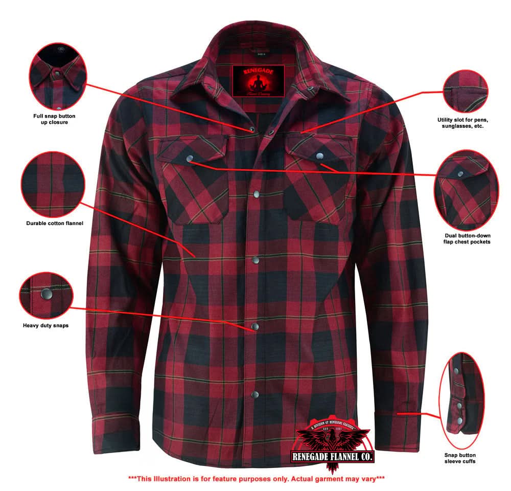 Flannel Shirt - Red and Black