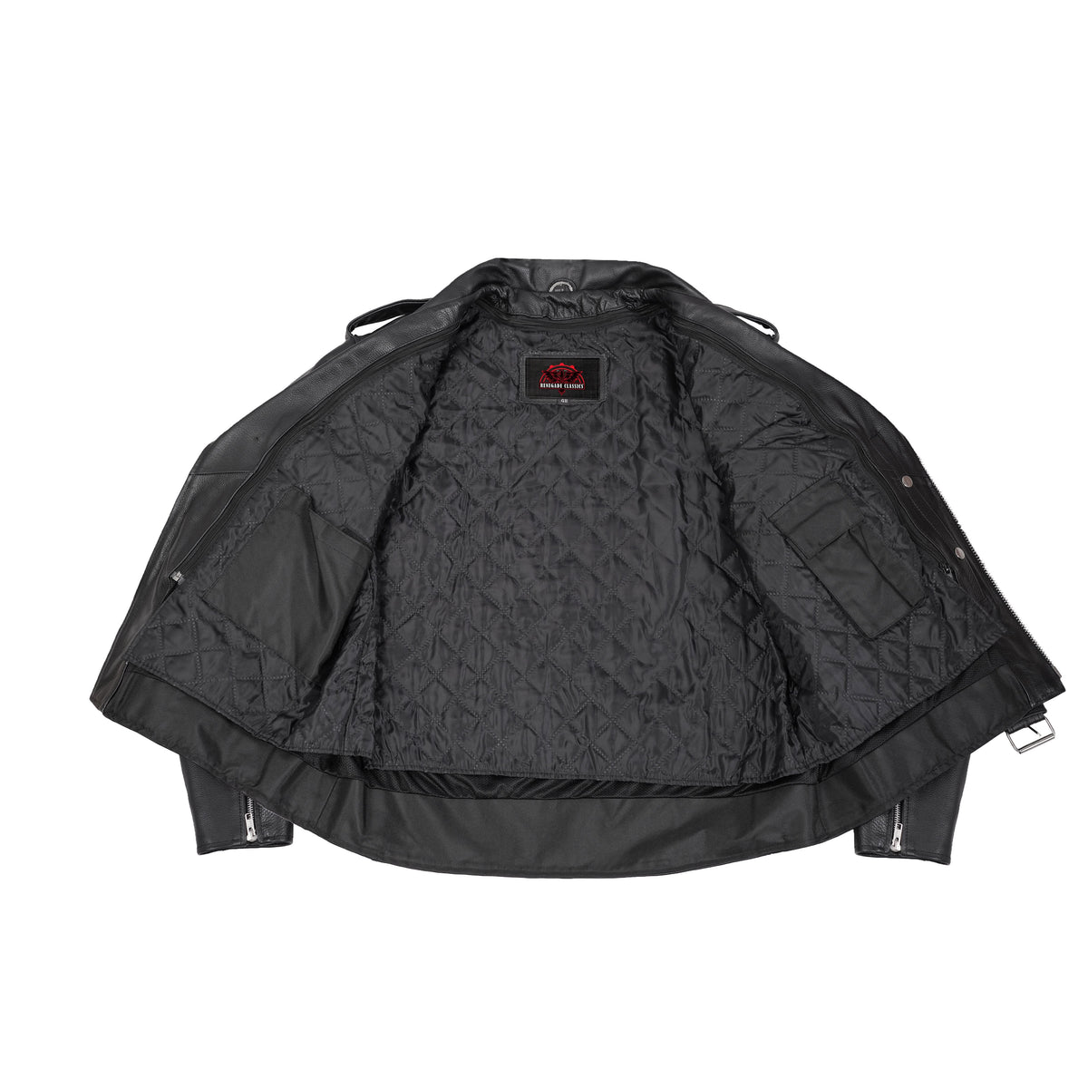 Freedom Rider Black Men's Leather Jacket – Eagle Embossed