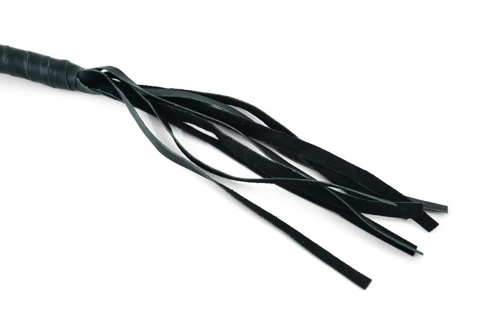 GBW21 Leather Biker Whip - Black
