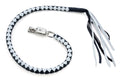 GBW24 Leather Biker Whip-White/Black