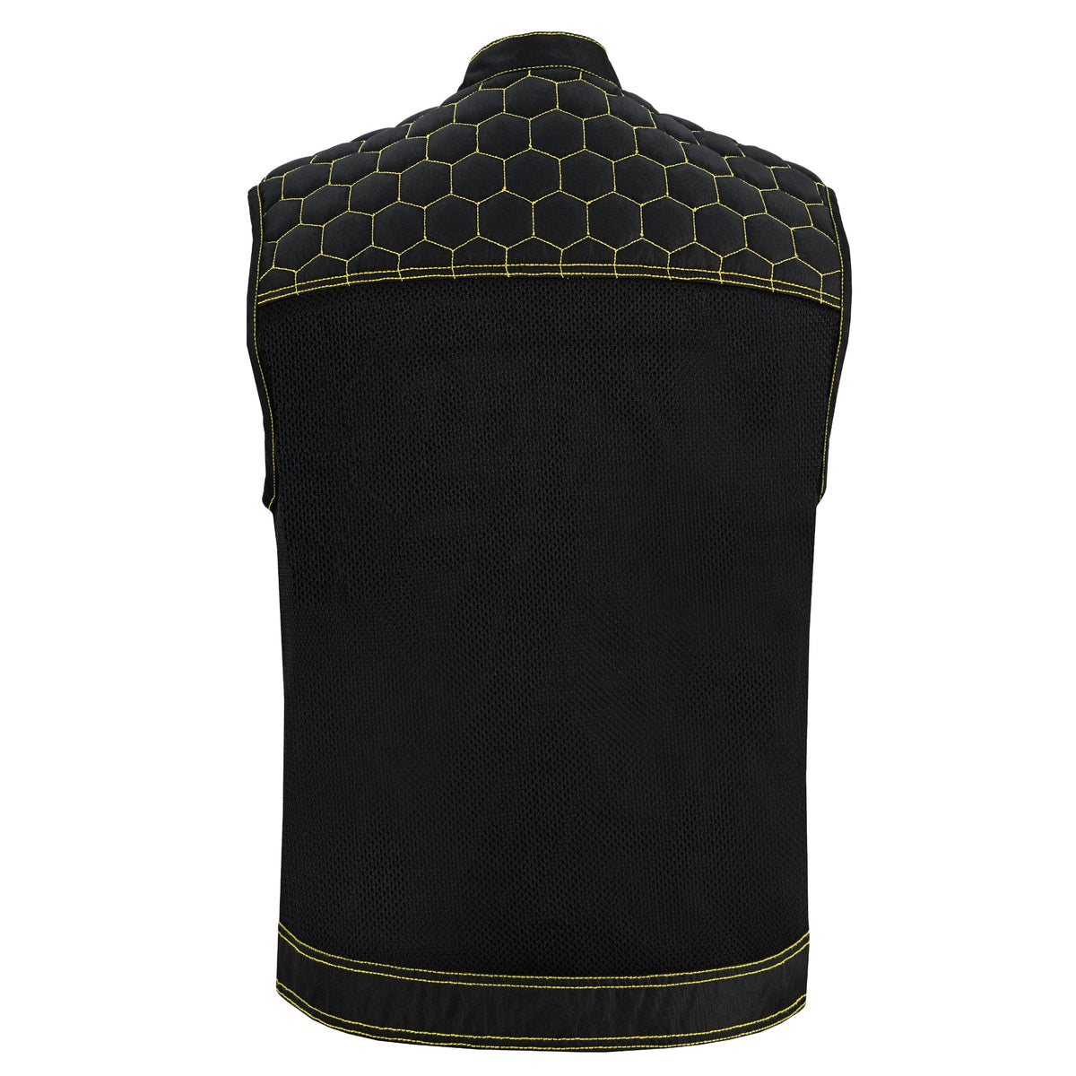 Gloom Gold Men's Black Mesh Textile Vest