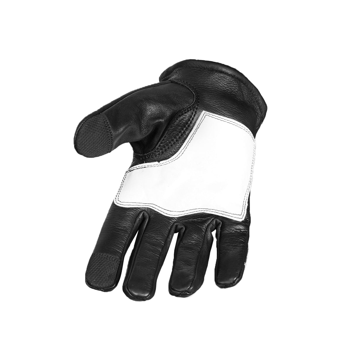 SkullTrail Men's leather  gloves Black & White