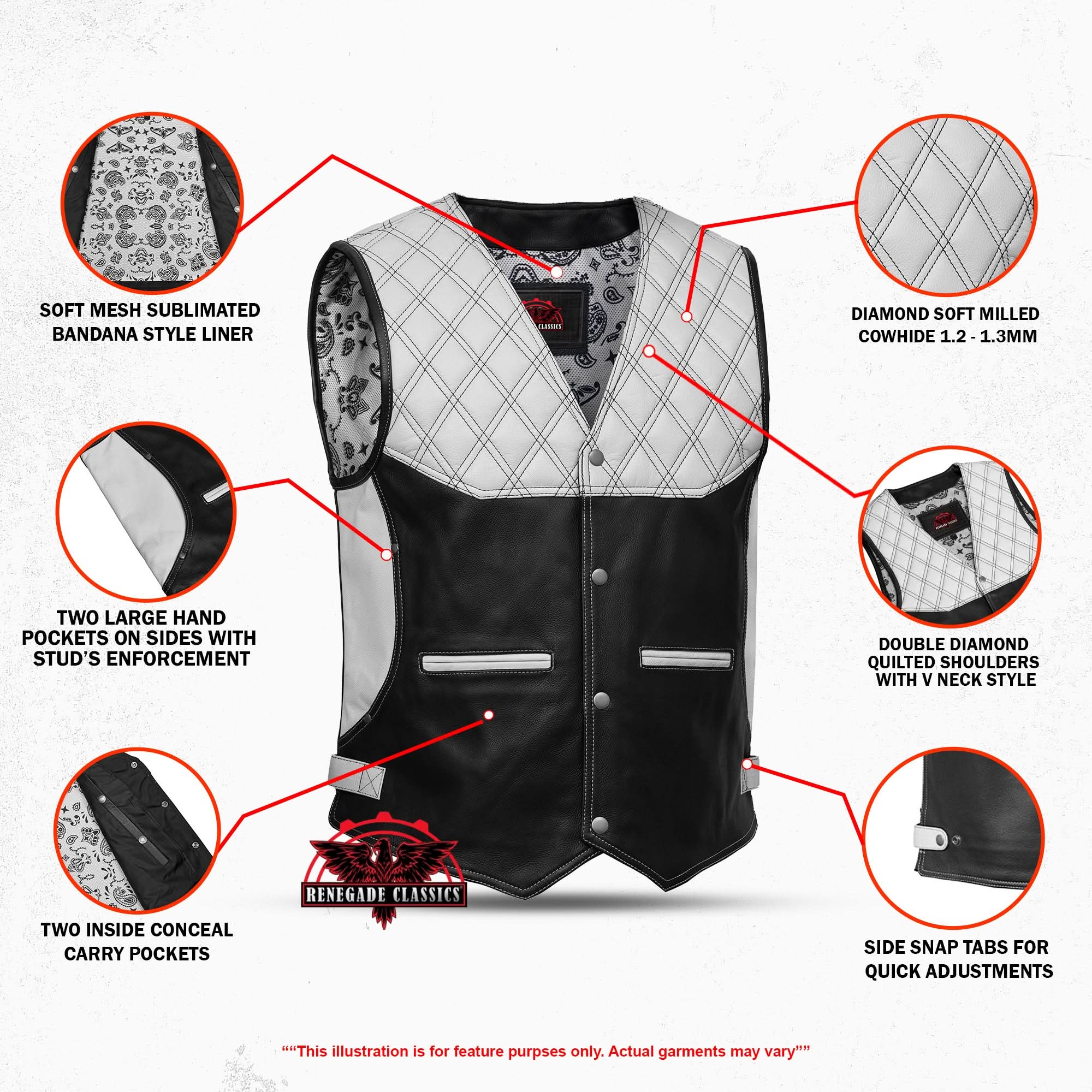 Splitline Men's Leather Vest