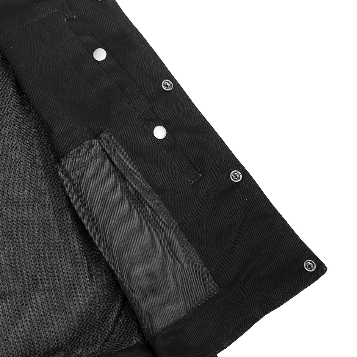 Men's Black Plain sides Denim Motorcycle Vest –  Heavy Snaps