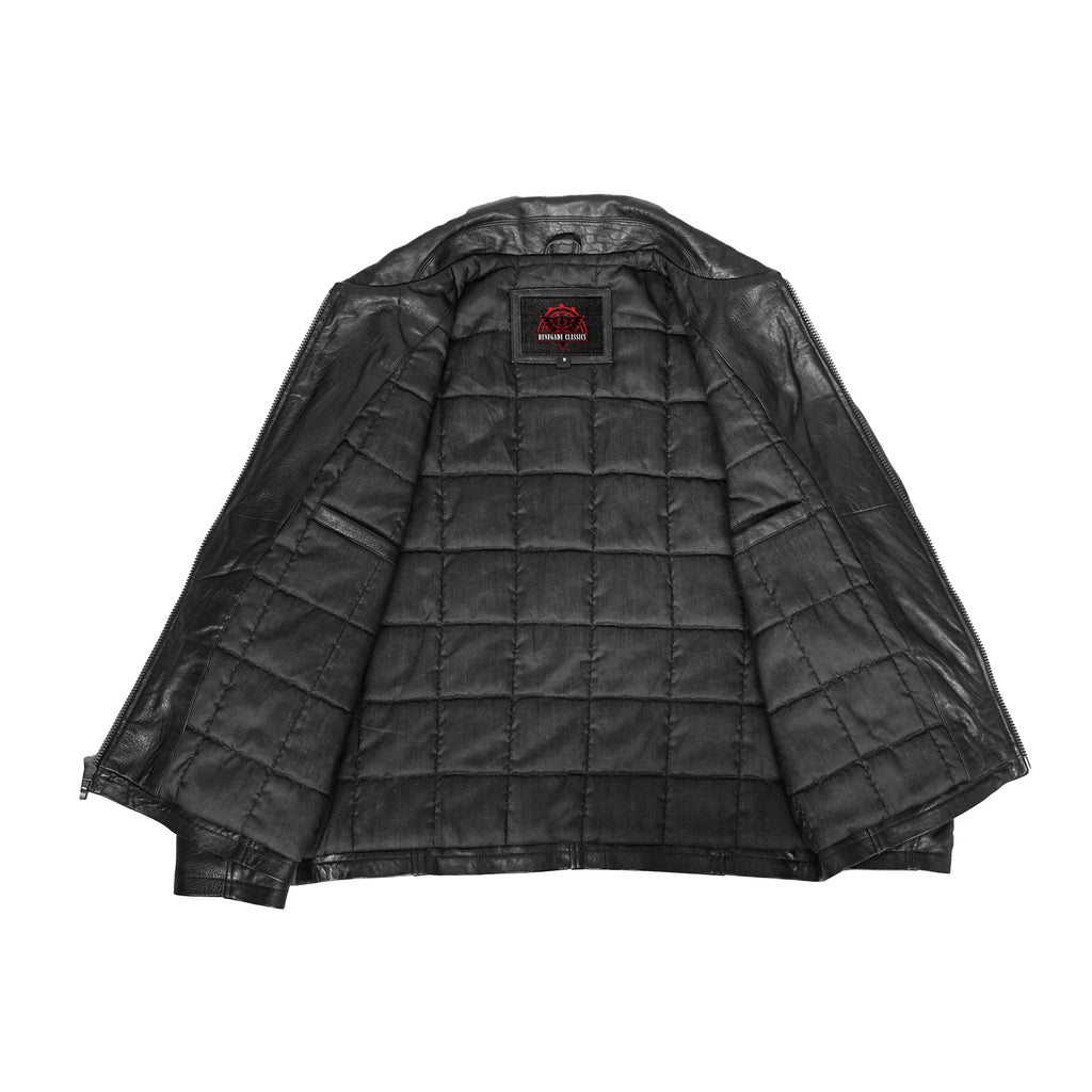 Men's Black Drum Dyed New Zealand Lambskin Jacket