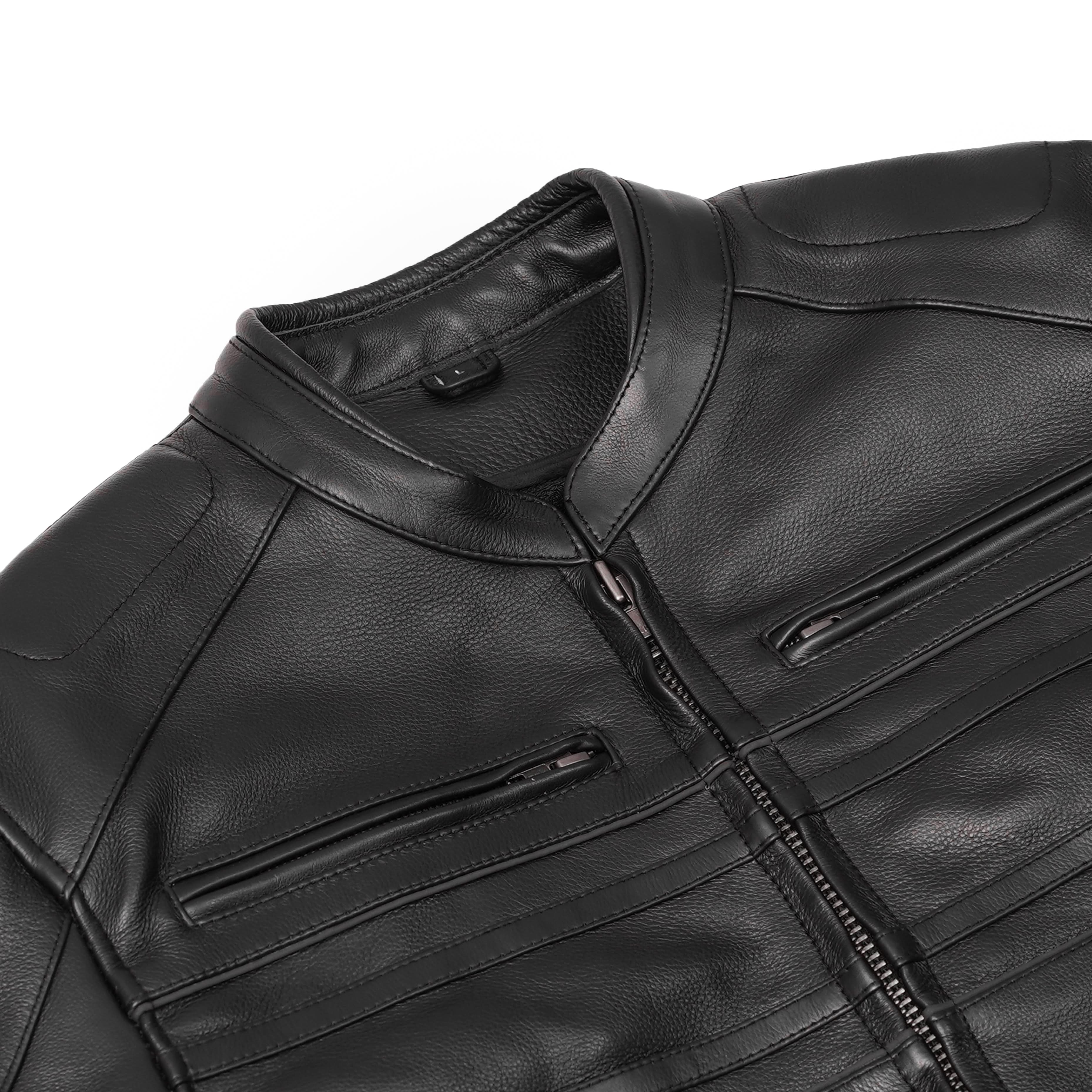 Tarmac Mens Leather Motorcycle Jacket