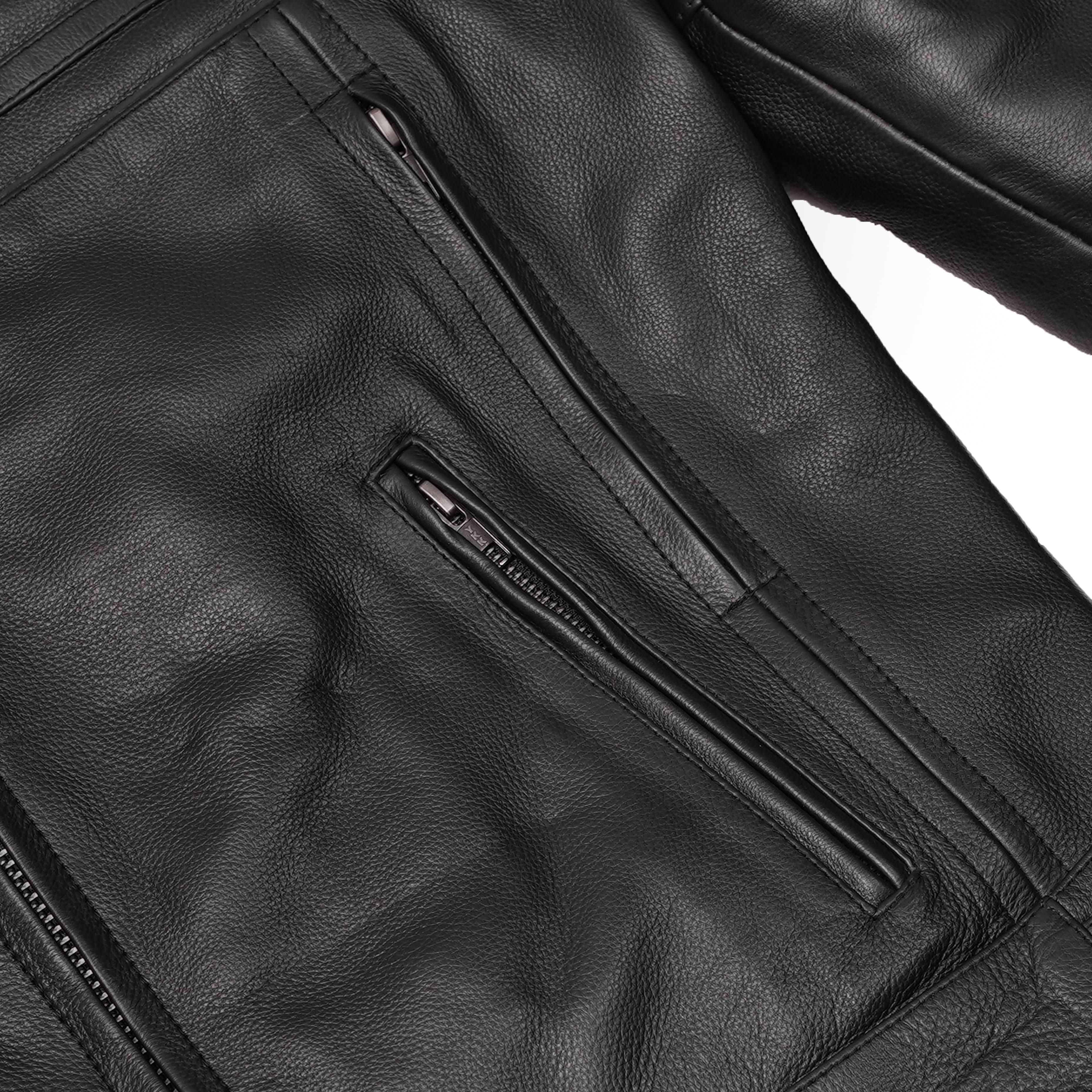 Tarmac Mens Leather Motorcycle Jacket