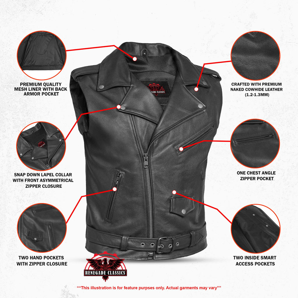 Cruze Motorcycle Leather Vest