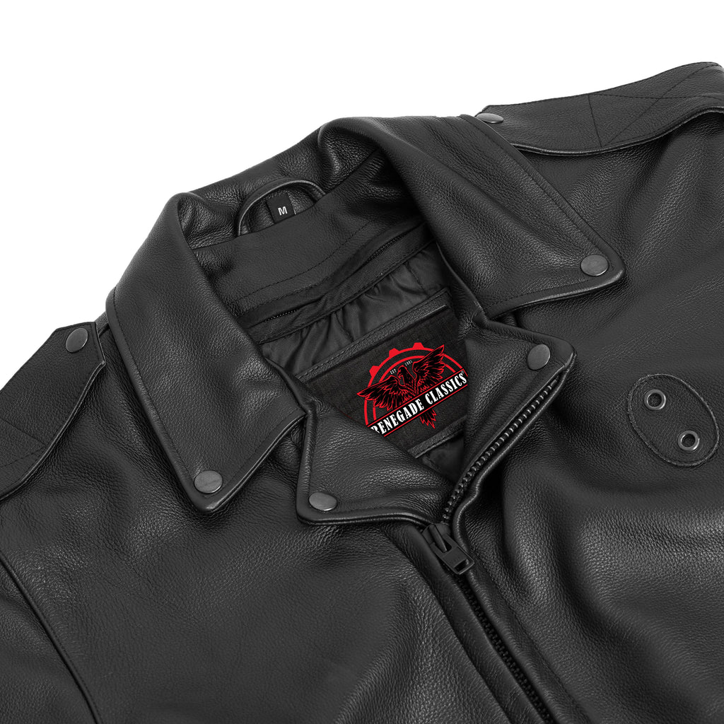 Rogue Rider Men’s Leather Motorcycle Jacket