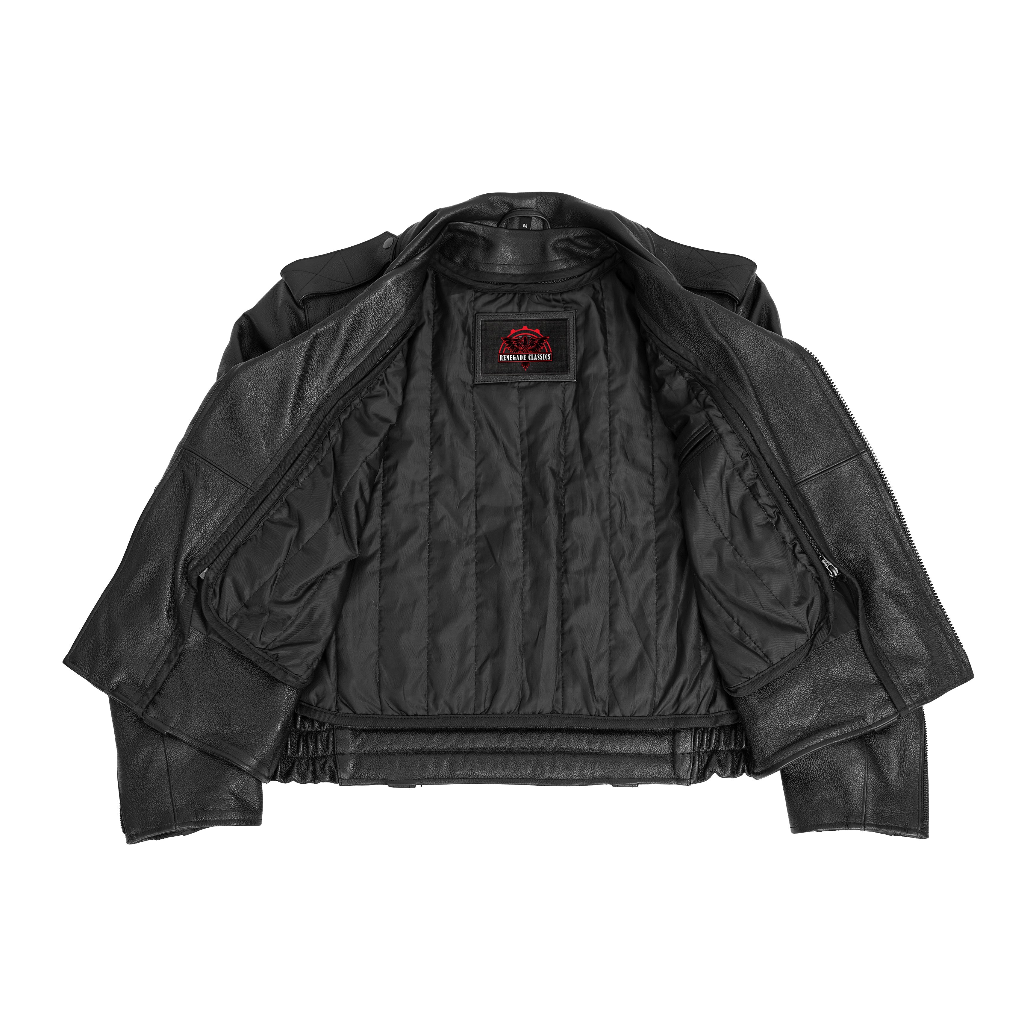 Rogue Rider Men’s Leather Motorcycle Jacket