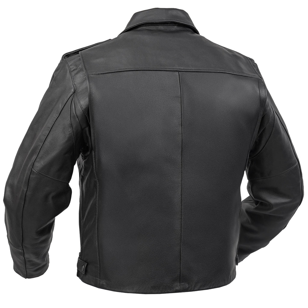 Black Raider Men’s Leather Motorcycle Jacket