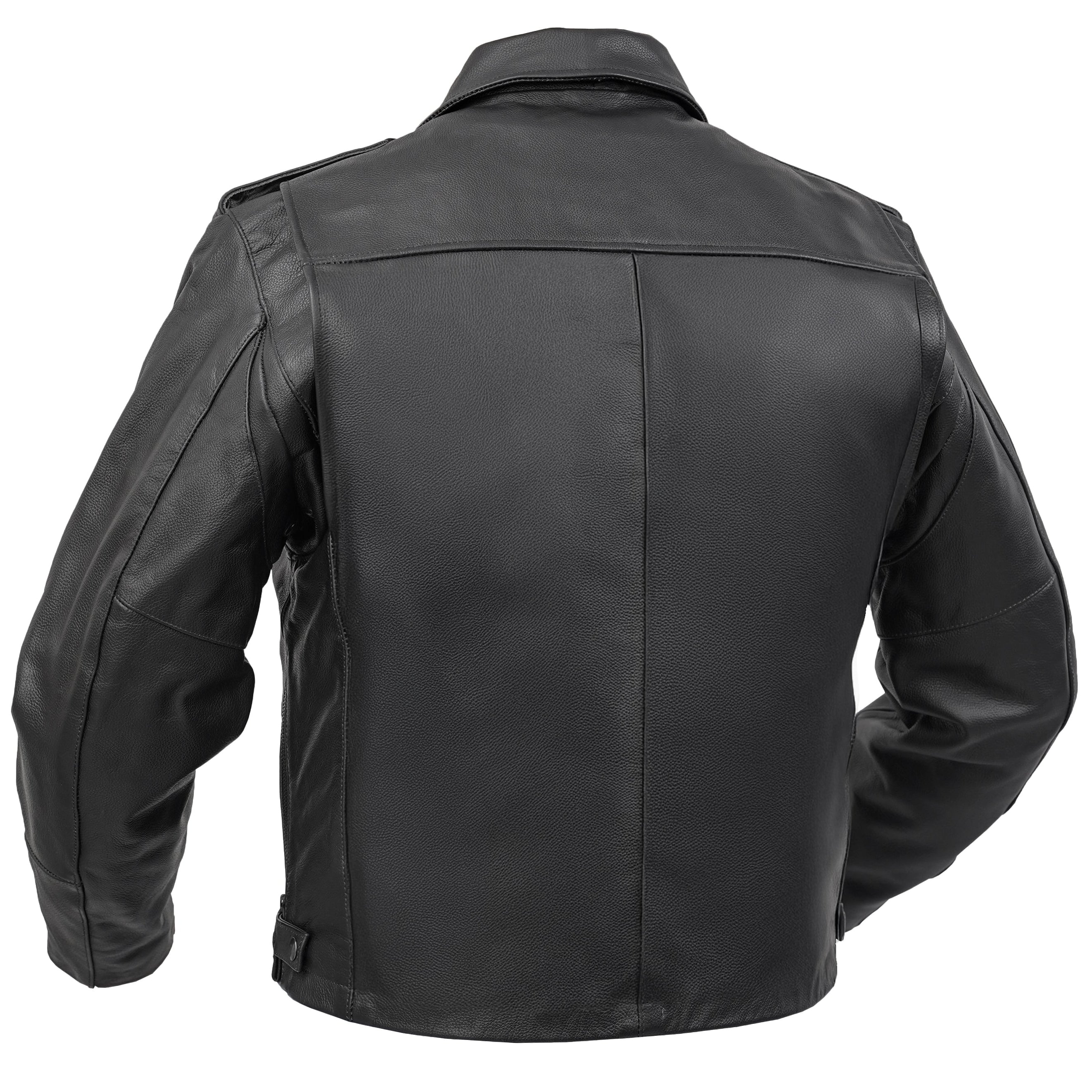 Black Raider Men’s Leather Motorcycle Jacket