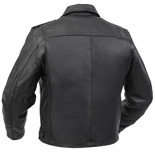 Black Raider Men’s Leather Motorcycle Jacket