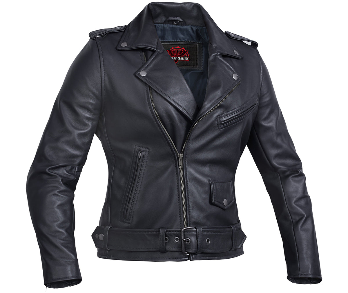 Moonlight Women's Navy Blue Fashion Leather Jacket