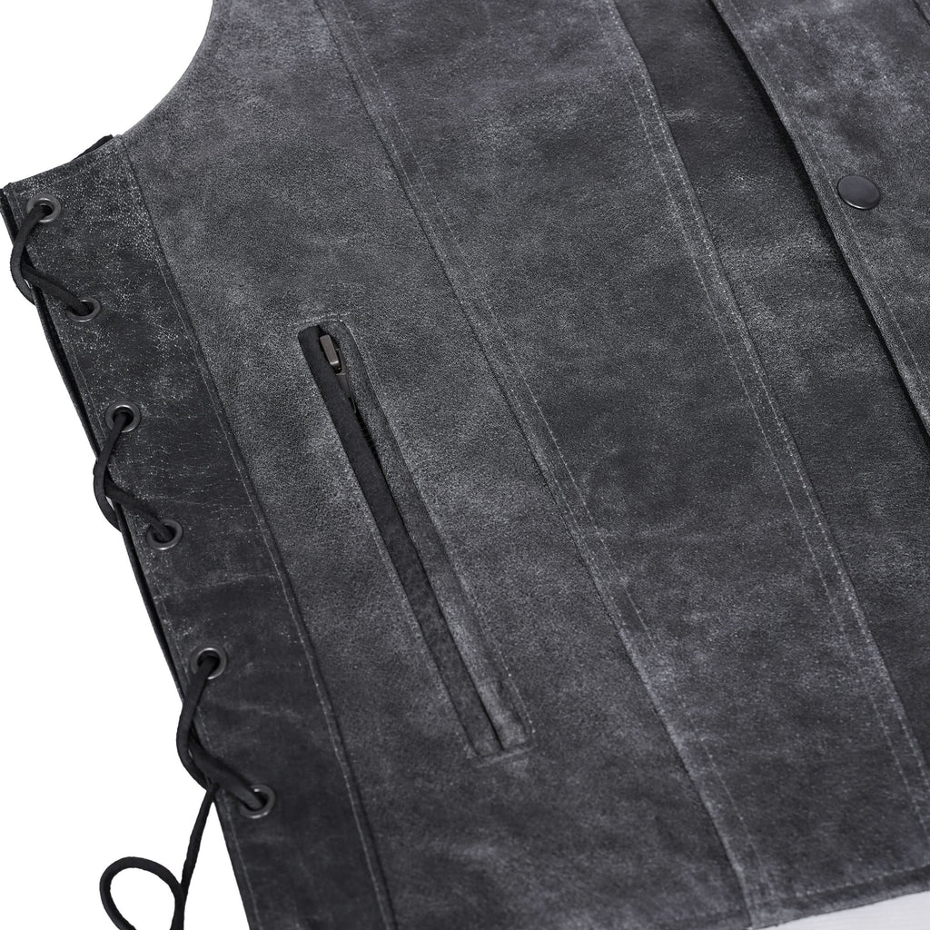Men's Gray Single Back Panel Smart Access Pockets Vest