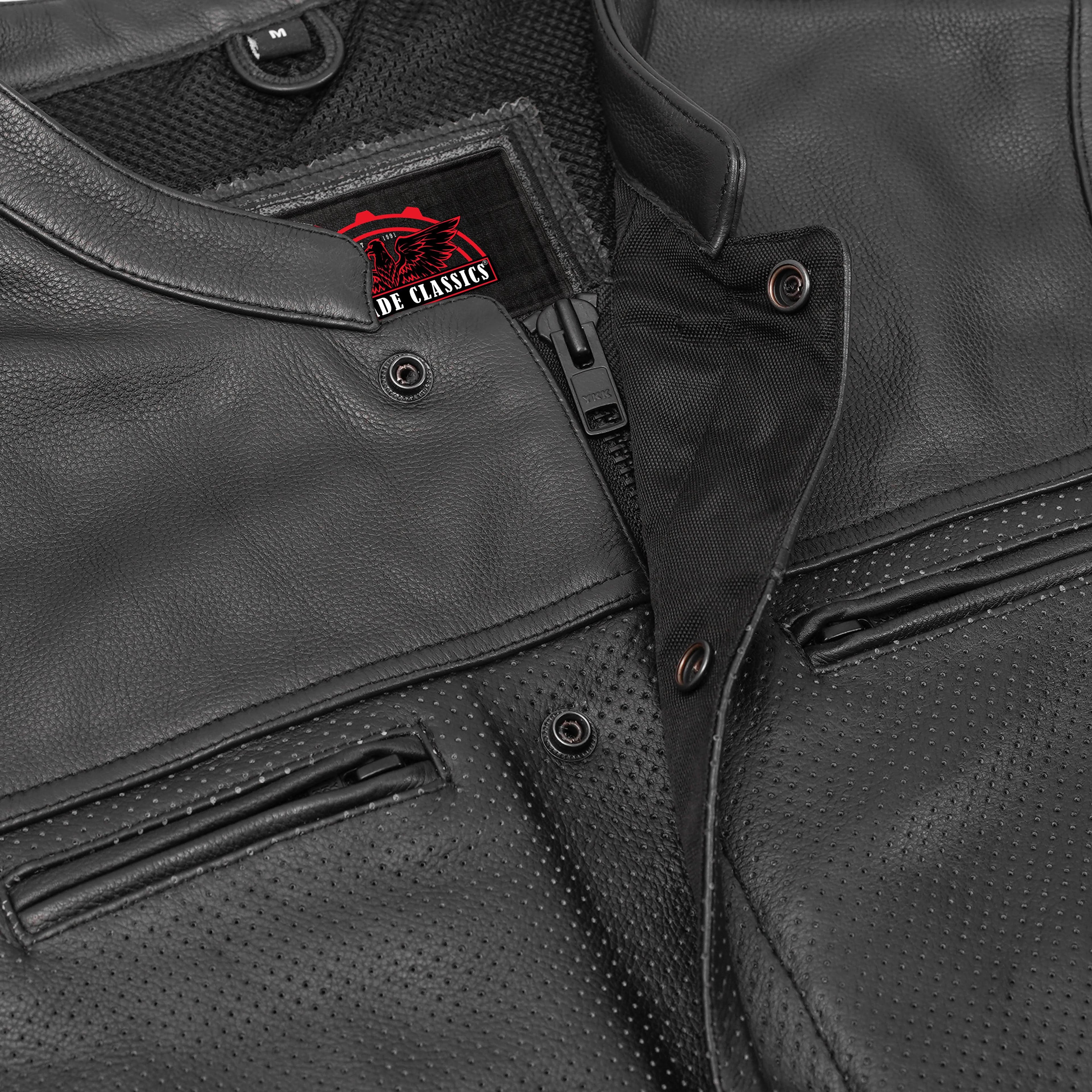 Gravel Ghost™ Lowcut Men’s Leather Motorcycle Vest
