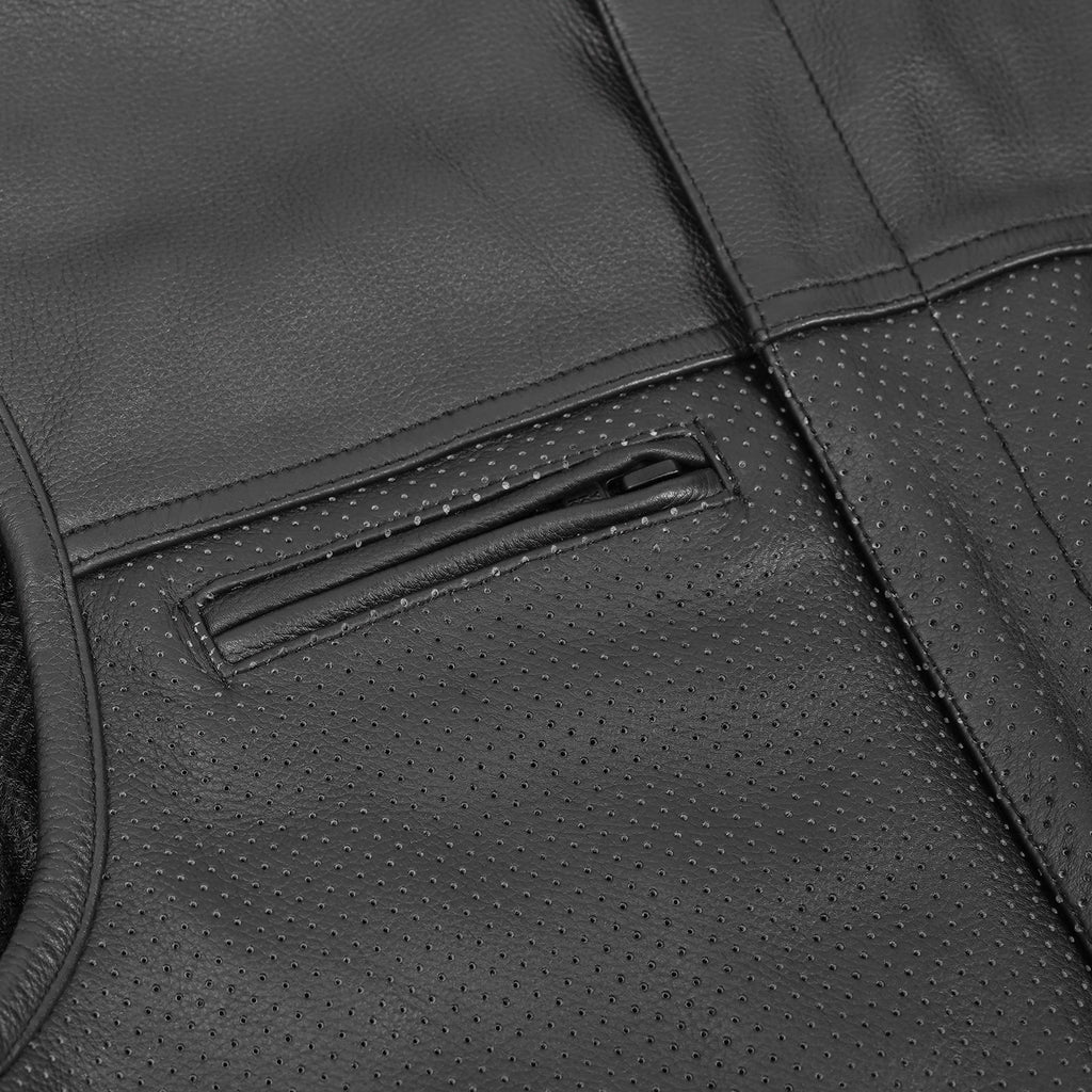 Gravel Ghost™ Lowcut Men’s Leather Motorcycle Vest