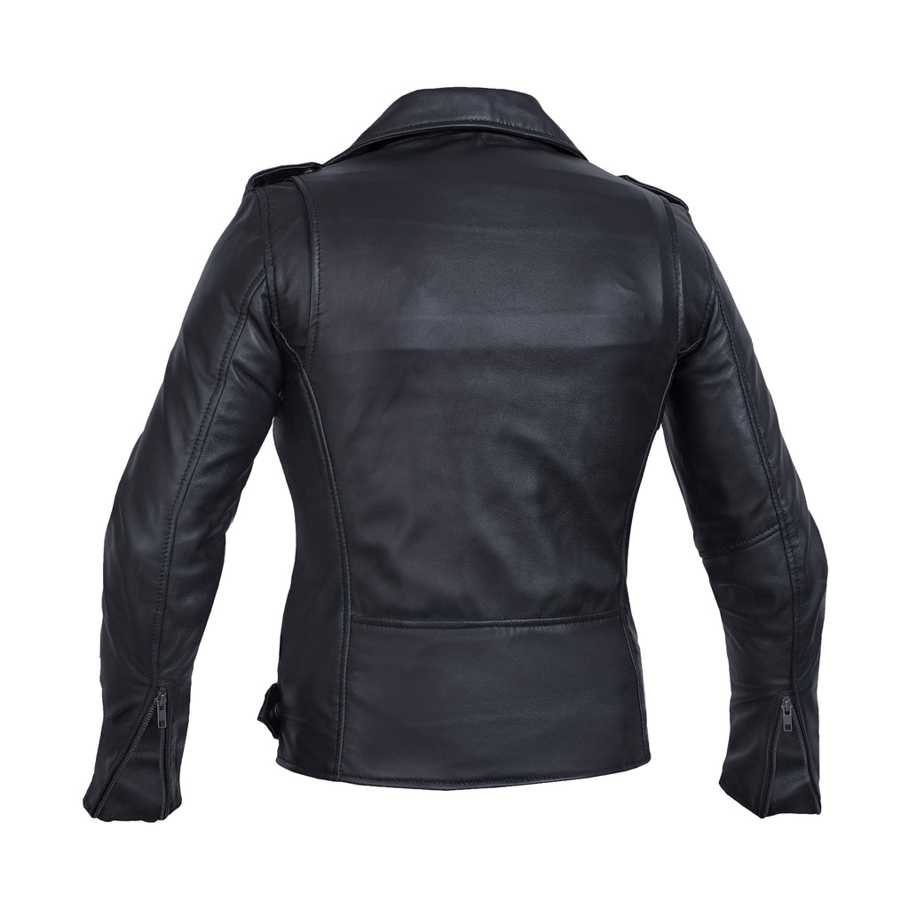 Moonlight Women's Navy Blue Fashion Leather Jacket
