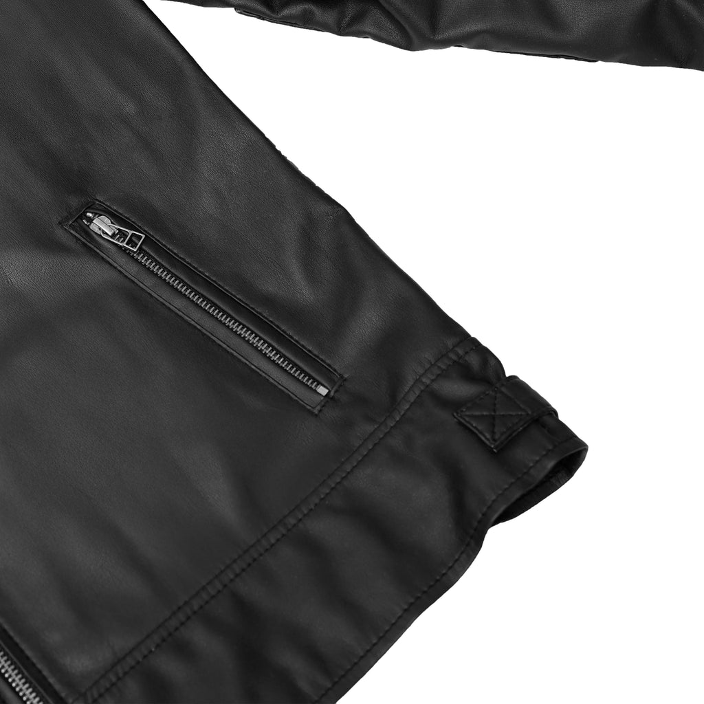 Venture Guard Men’s Faux Leather Motorcycle Jacket