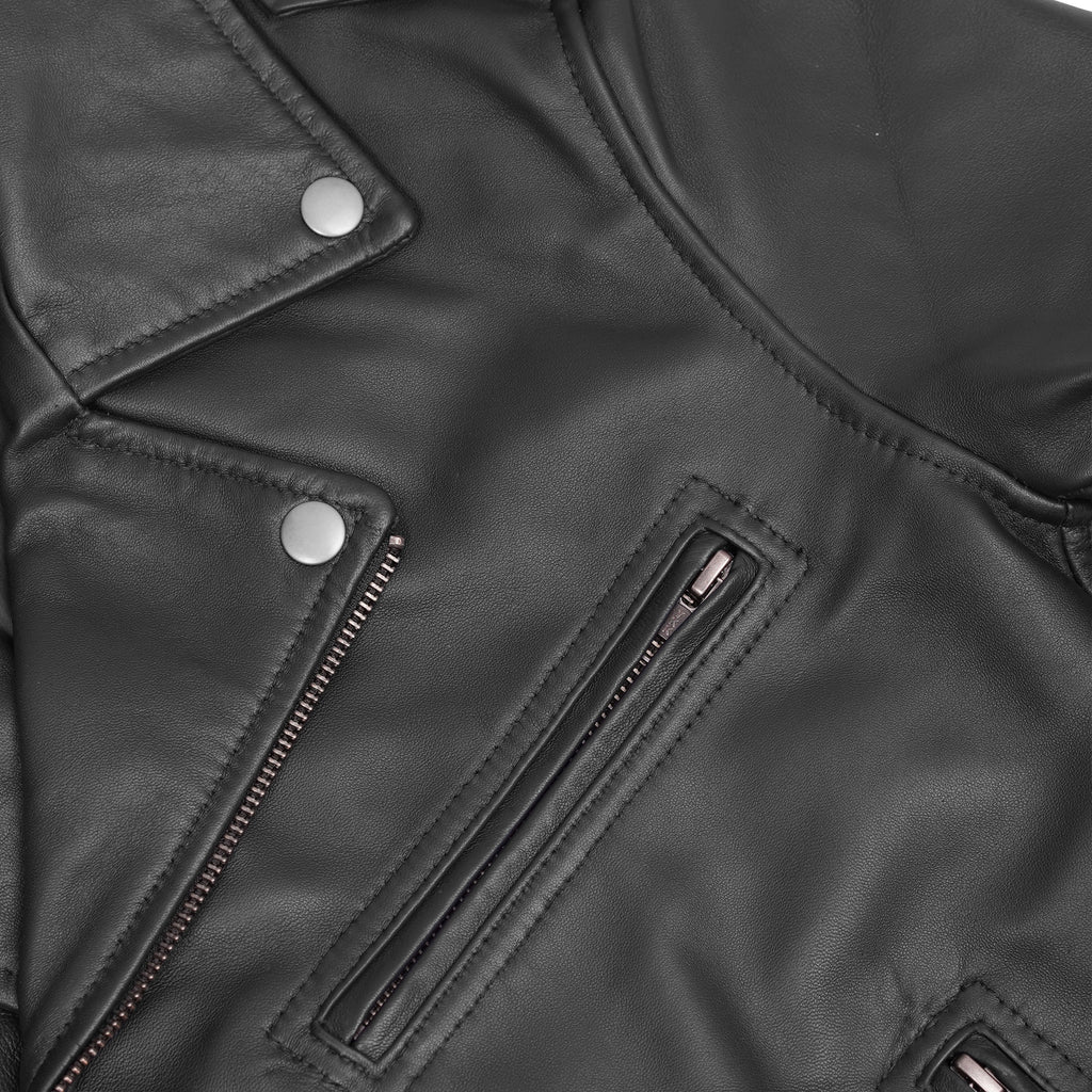 Night Shine Women's Black Fashion Leather Jacket