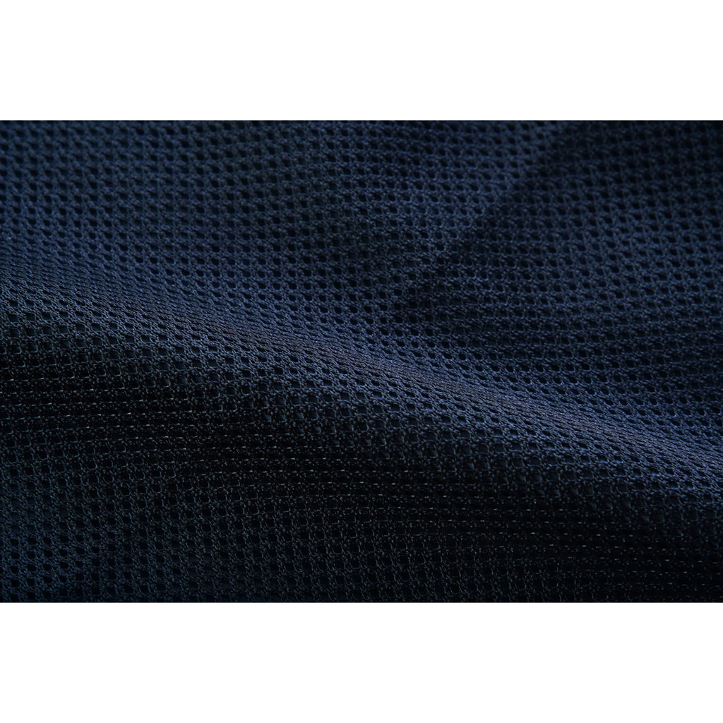 Night Tiger Men's Black Mesh Textile Vest with Orange Diamond Stitch