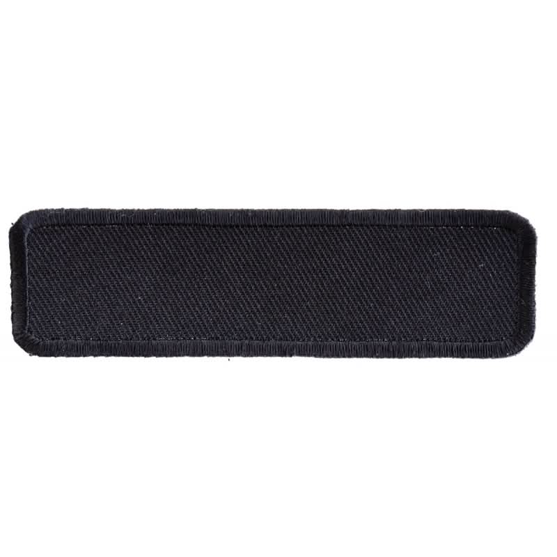 P434 Black 4 Inch Rectangular Blank Patch