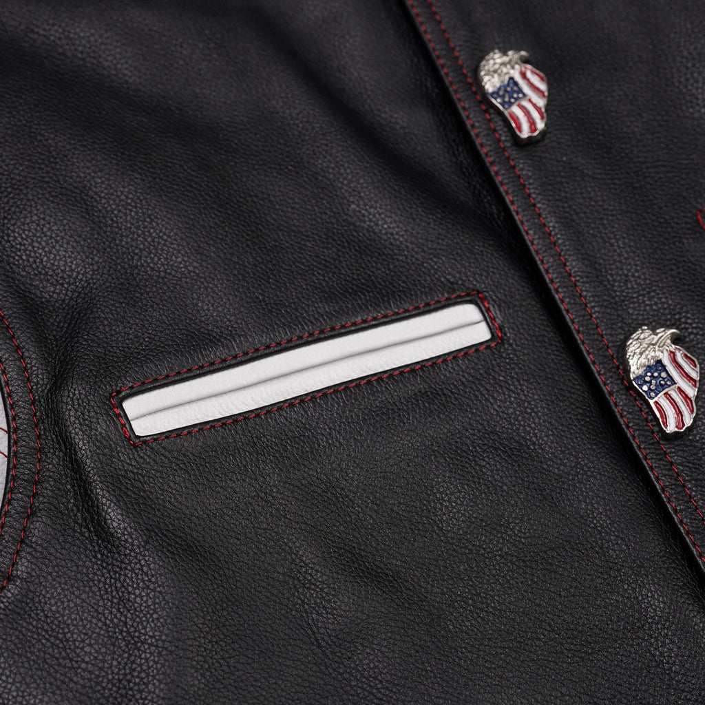 Star-Dusted Men's Leather Vest