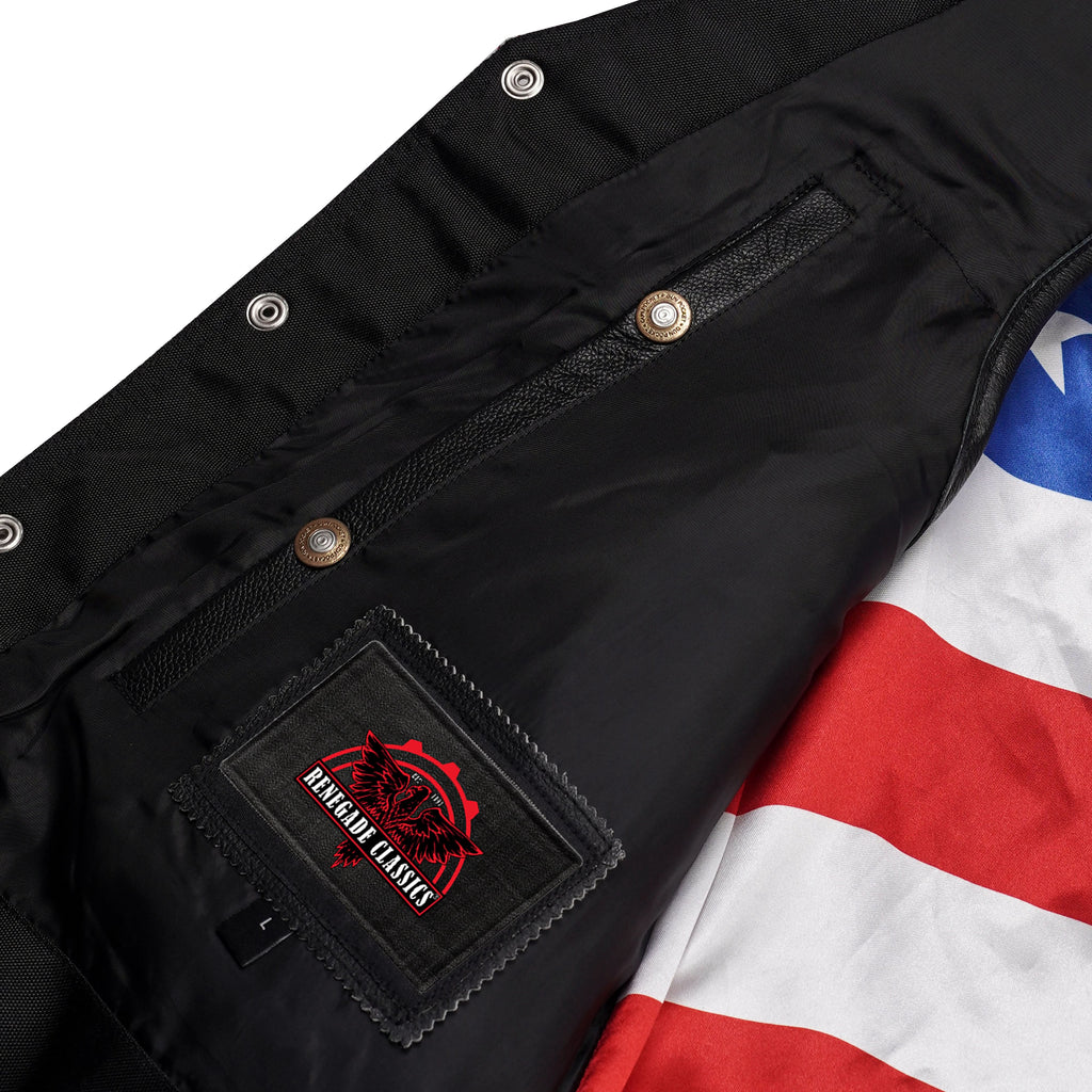 Star-Dusted Men's Leather Vest