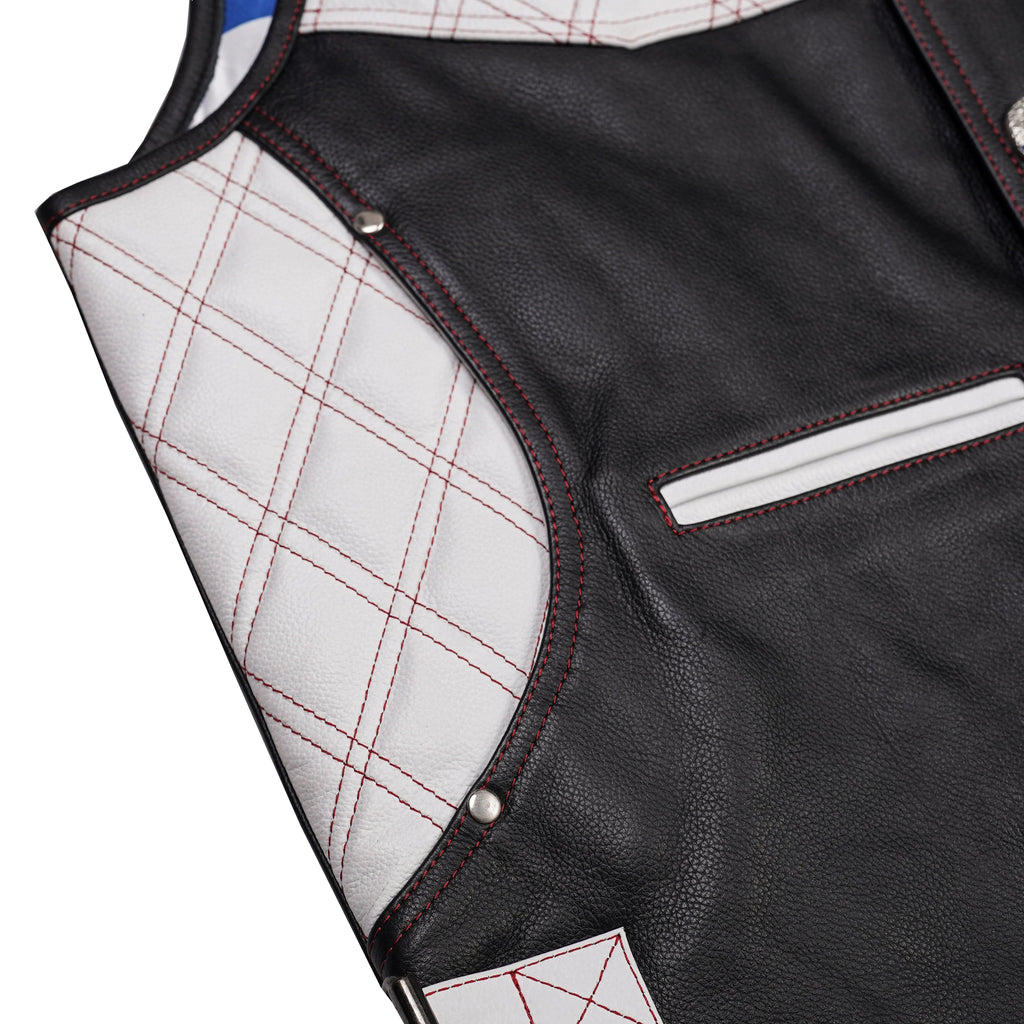 Star-Dusted Men's Leather Vest