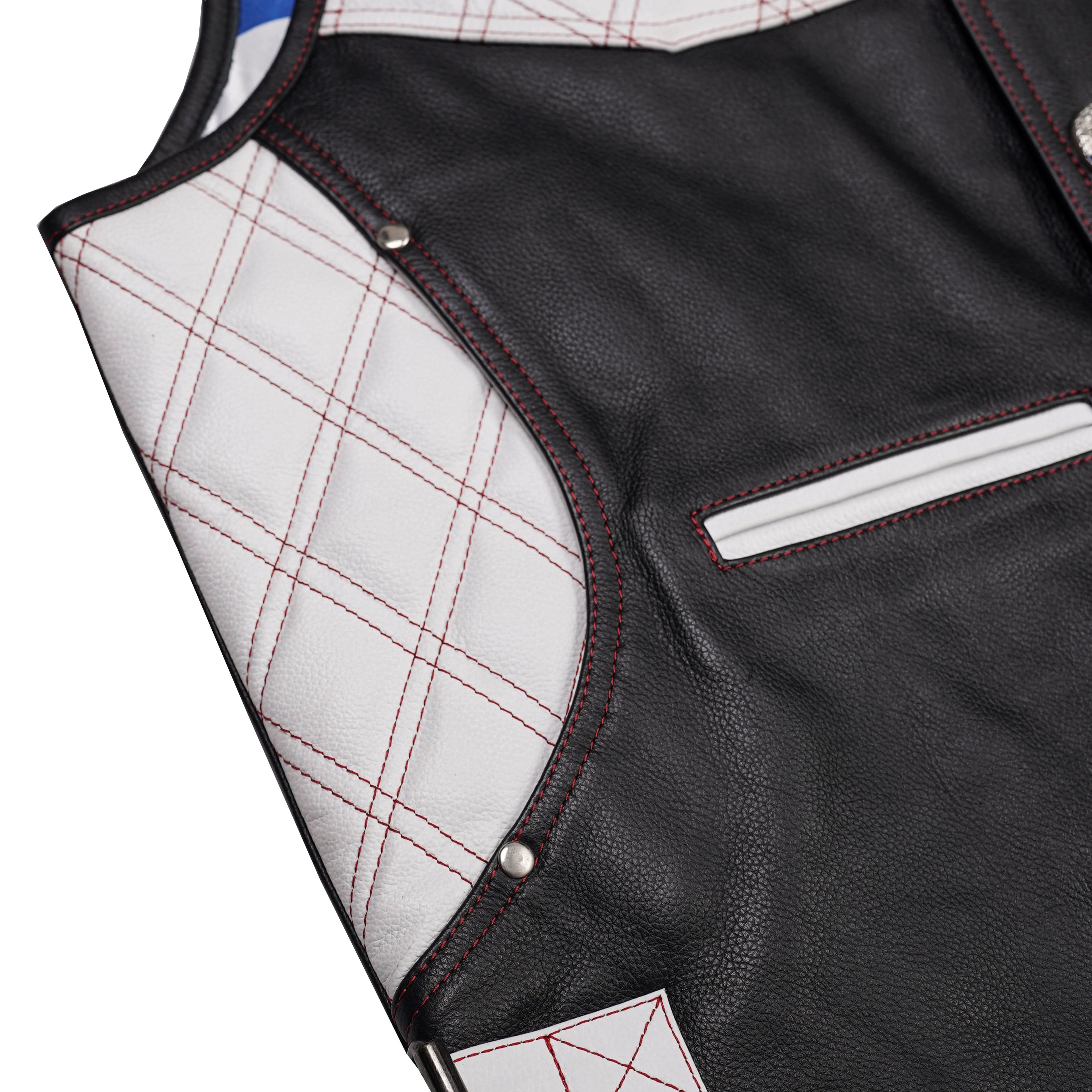 Star-Dusted Men's Leather Vest